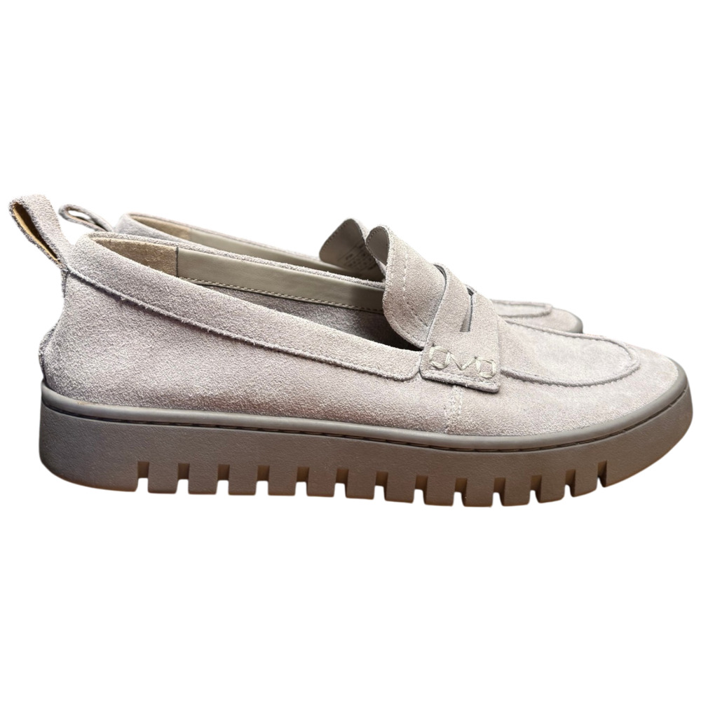 VIONIC Uptown Loafers Size 7.5 Grey Suede Lug Sole Slip On Orthotic Arch Support - Picture 5 of 14